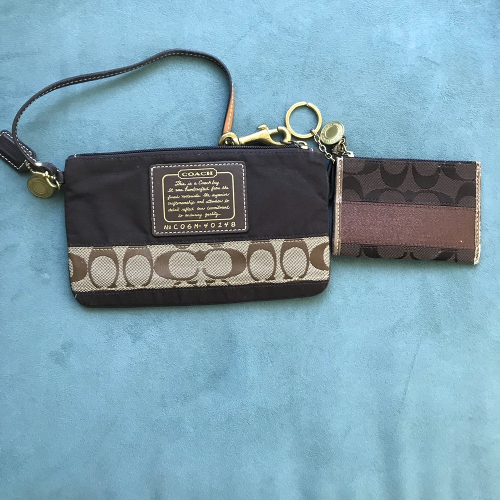 Coach wristlet and credit card/coin holder